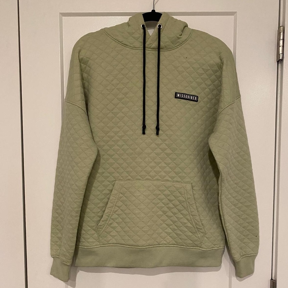 Missguided | Sage Quilted Hoodie